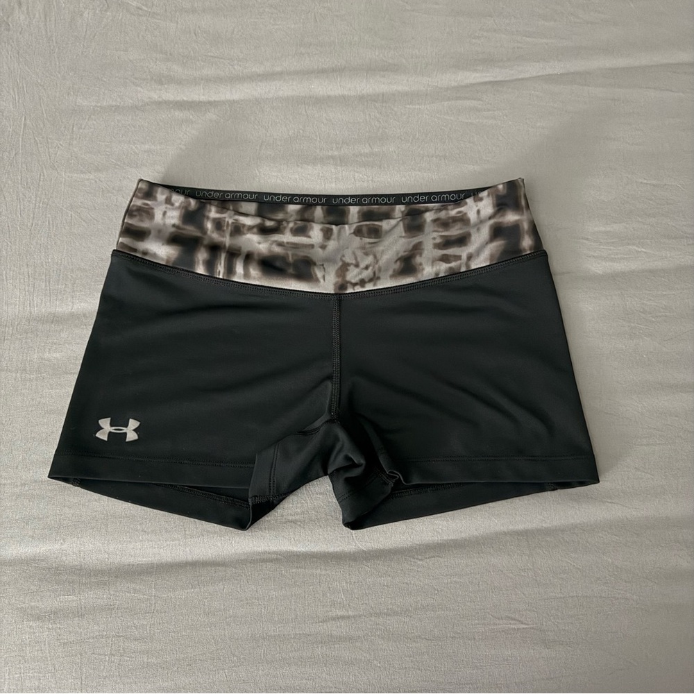 Under Armour Women's Black and Gray Athletic Shorts